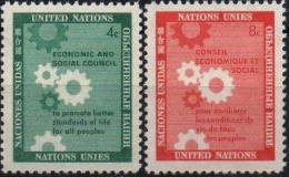ONU UNO NEW YORK ** MNH Poste  62 Et 63 Conseil Economique Et Social - Unused Stamps