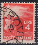 PIA - ITA -REPUBBLICA :  1945-48 : Democratica  £ 4     - SPECIALIZZAZIONE  -  (SAS 554- CAR 12/I) - Varietà E Curiosità