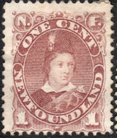 Newfoundland   1880   SG44a  1c Dull Brown   Unused(no Gum) - 1865-1902