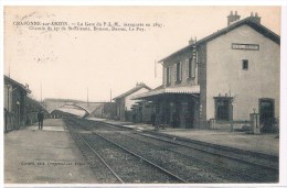 43 - RARE -CRAPONNE SUR ARZON -LA GARE P.L.M  CHEMIN DE FER DE ST ETIENNE,bonson,darsac,le Puy - - Craponne Sur Arzon