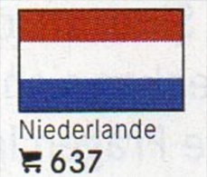 6-set Flaggen-Sticker Niederlande In Farbe 7€ Zur Kennzeichnung Von Alben+Sammlung Firma LINDNER #637 Flags Of Nederland - Zonder Classificatie