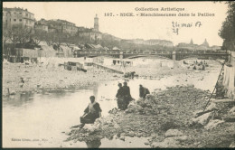 Blanchisseuses Dans Le Paillon  (Au Crayon 1907) - Artigianato