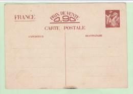 Entier Postal "IRIS" 0,90 Carte-type PAP Sur Carte Postale - 1939-44 Iris