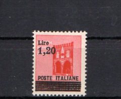 1945 LUOGOTENENZA MONUMENTI DISTRUTTI SOPRASTAMPATO, 1,20 Lire NUOVO MNH** - Ungebraucht