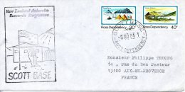 TERRE DE ROSS. Enveloppe Commémorative De 1984 Avec Les N°18/9. Scott Base/Programme De Recherche. - Forschungsprogramme