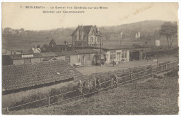 (57) MERLEBACH La GARE Et VUE GÉNÉRALE Sur Les MINES. Bahnhof Und Gesamtansicht. Train, Rail. Réf. 7. - Freyming Merlebach