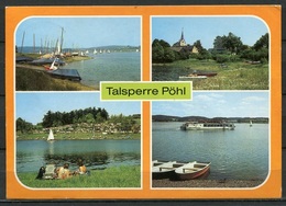 (0705) Talsperre Pöhl/ Mehrbildkarte/ Boote/ Segelboote/ Dampfer - Gel. - DDR - Bild Und Heimat - Poehl