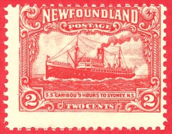 Newfoundland # 146 - 2 Cents  -  Mint N/H - Dated 1928 - Steamship Caribou /  Terre-Neuve - Bateau à Vapeur Caribou - 1908-1947