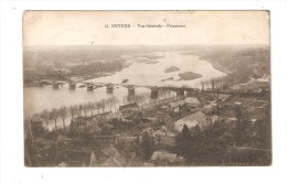 CPA : 58 - Nièvre - Nevers : Vue Générale - Panorama : Ville - Pont Sur Cours D'Eau - Vue Peu Commune - Nevers