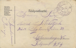 Austria 1918 Field Postcard Of Military Franchise From Nadyby Wojutycze (Galicia Now Poland) To FPO 434 - WW1