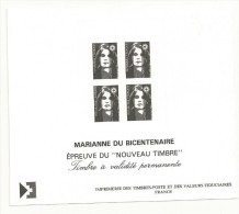 GRAVURE  MARIANNE DU BICENTENAIRE - 1989-1996 Maríanne Du Bicentenaire