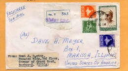 India Old Cover Mailed To USA - Storia Postale