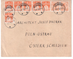 LETTRE AVEC 8 TIMBRES POUR LA SILESIE AUTRICHIENNE - Storia Postale