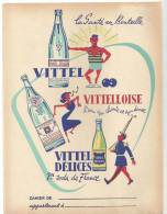 Protège Cahier Vittel Et Vittelloise La Santé En Bouteille Des Années 1960 - Book Covers