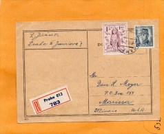 Czechoslovakia 1949 Cover Mailed To USA - Cartas & Documentos