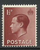 GB 1936 KEV111 1 1/2d Red Brown Umm SG 459.  ( T72 ) - Ongebruikt