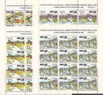 1990-ED.3050a53 EN MINIPLIEGO-M.P. 6,7,8,9-EXPO SEVILLA´92.LA MASCOTA ´´ CURRO ´´-NUEVO - Full Sheets