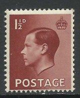 GB 1936 KEV111 1 1/2d Red Brown Umm SG 459.  ( T71 ) - Neufs