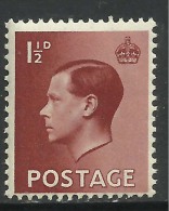 GB 1936 KEV111 1 1/2d Red Brown Umm SG 459.  ( T69 ) - Ungebraucht