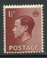 GB 1936 KEV111 1 1/2d Red Brown Umm SG 459.  ( T68 ) - Ungebraucht