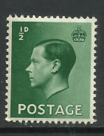 GB 1936 KEV111 1/2d Green Umm SG 457..  ( T64 ) - Unused Stamps