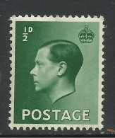 GB 1936 KEV111 1/2d Green Umm SG 457..  ( T62 ) - Neufs