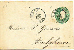 1894 Omslag Voorgefrankeerd Van Gand Naar Avelghem 1cirkelstempels  Zie Scan(s) - Covers