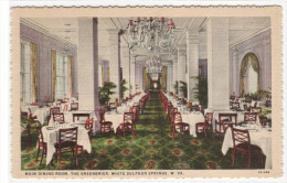Main Dining Room The Greenbrier Hotel White Sulphur Springs WV Postcard - Wheeling