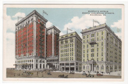 Murphy's Hotels Richmond Virginia 1920c Postcard - Richmond