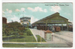 Grand Central Station Houston Texas 1911 Postcard - Houston