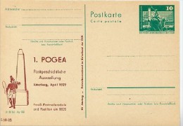 DDR P79-3a-79 C79 Postkarte PRIVATER ZUDRUCK Postmeilensäule Jüterbog 1979 - Privé Postkaarten - Ongebruikt