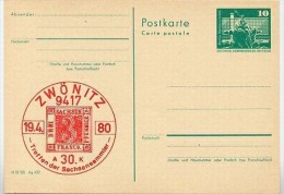 DDR P79-7a-80 C109 Postkarte PRIVATER ZUDRUCK Sachsendreier Zwönitz 1980 - Private Postcards - Mint