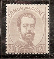 ESPAÑA 1872 - Edifil #123a Sin Goma (*) - Ongebruikt