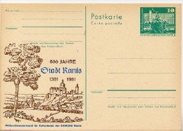 DDR P79-14-81 C149 Postkarte PRIVATER ZUDRUCK 600 J. Ranis 1981 - Cartoline Private - Nuovi