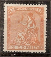 ESPAÑA 1873 - Edifil #131 Sin Goma (*) - Used Stamps