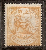 ESPAÑA 1874 - Edifil #150 Sin Goma (*) - Unused Stamps