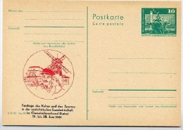 DDR P79-25-81 C158 Postkarte PRIVATER ZUDRUCK Windmühle Mähdrescher Dabel 1981 - Postales Privados - Nuevos