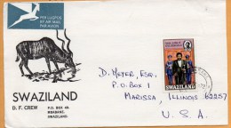 Swaziland Old Cover Mailed To USA - Swaziland (1968-...)
