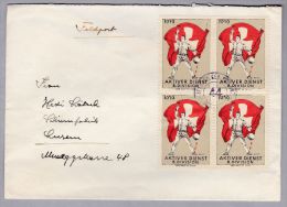 Schweiz Soldatenmarken II W.K. 1939 Brief "8 Division" - Cartas & Documentos