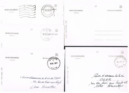 B009 - 5 Cartes 125 Françaises (1 Neuve, 4 Oblitérées) - Avis Changement Adresse