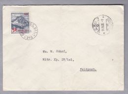 Schweiz Soldatenmarken II W.K. 1939 Brief  "GEB.GZ.FUS.BAT.210" - Documents