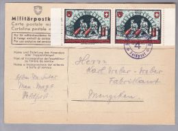 Schweiz Soldatenmarken II W.K. 1939/40 Karte  "Munitions-Nachschubdiens T" - Dokumente