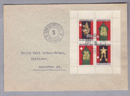 Schweiz Soldatenmarken II W.K. 1939 Brief  Block "3 Armeekorps" - Dokumente