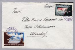 Schweiz Soldatenmarken II W.K. Brief  "GR.ART.FORT.2" - Documenten