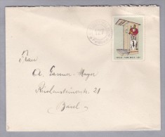 Schweiz Soldatenmarken II W.K. 1940 Brief  "TER.BAT.127" - Documents