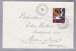 Schweiz Soldatenmarken II W.K. Brief  "3.DIVISION" - Documents