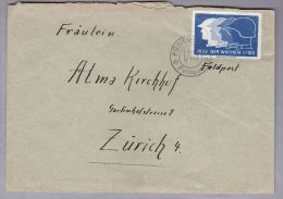 Schweiz Soldatenmarken II W.K. Brief 1939  "1/105" - Documenti