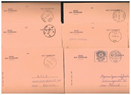 B019 - 6 Cartes 125 Néerlandaises Oblitérées - Adreswijziging