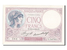 Billet, France, 5 Francs, 5 F 1917-1940 ''Violet'', 1933, 1933-04-20, SUP - 5 F 1917-1940 ''Violet''