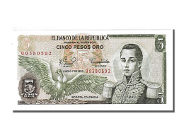 Billet, Colombie, 5 Pesos Oro, 1980, 1980-01-01, NEUF - Kolumbien